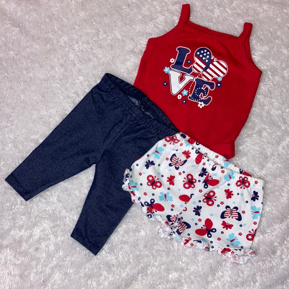 Garanimals Baby Girl Patriotic Bundle